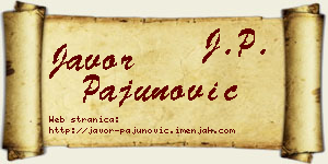 Javor Pajunović vizit kartica